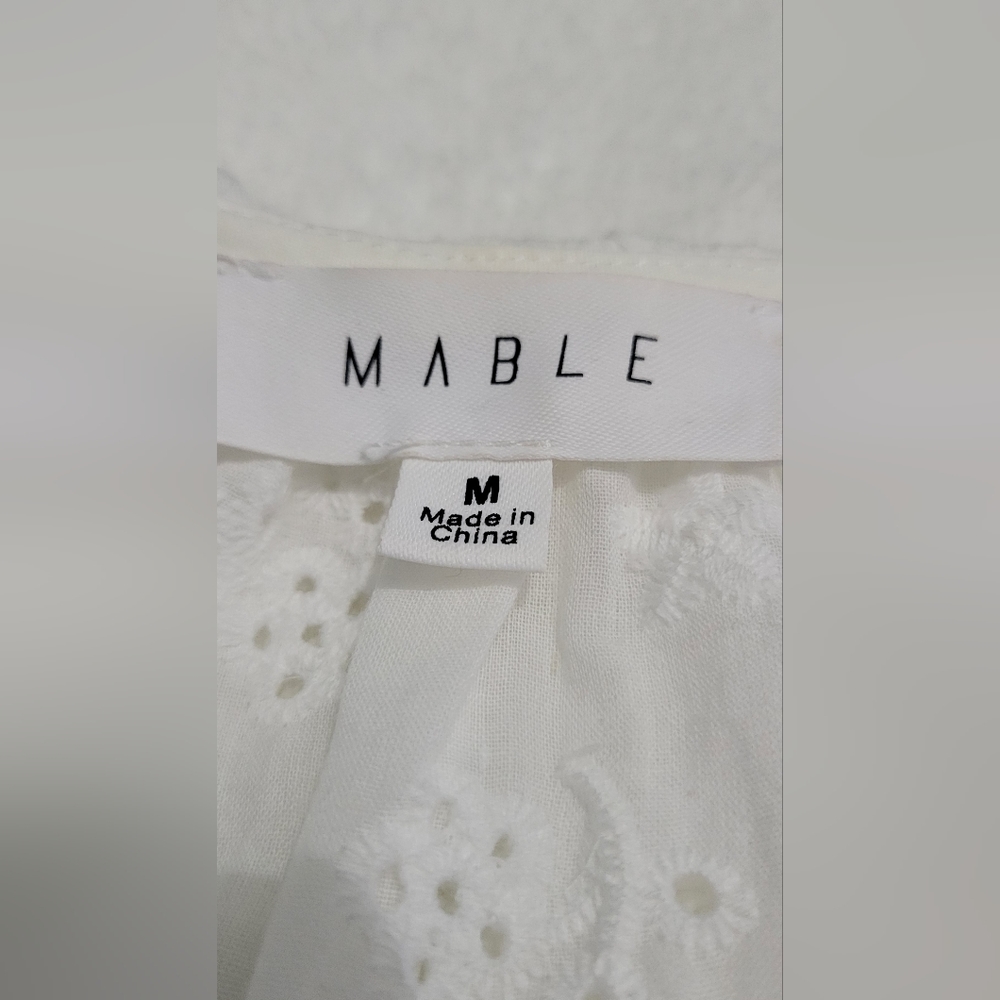 Mable White Eyelet Ruffle Mini Dress - Picture 9 of 16